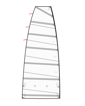 GV Mystère 5.0 XL avec bande de ris Dacron cross cut - Blanc