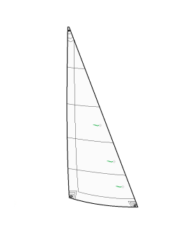 Foc compatible NC/KL 13.5 avec bande UV Dacron 250g - Blanc